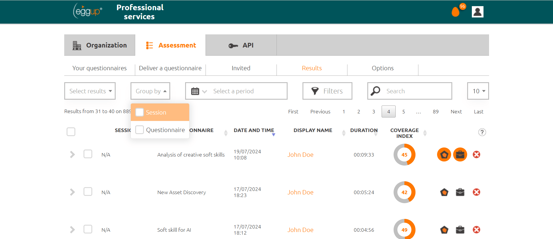 sorting and filters: group by