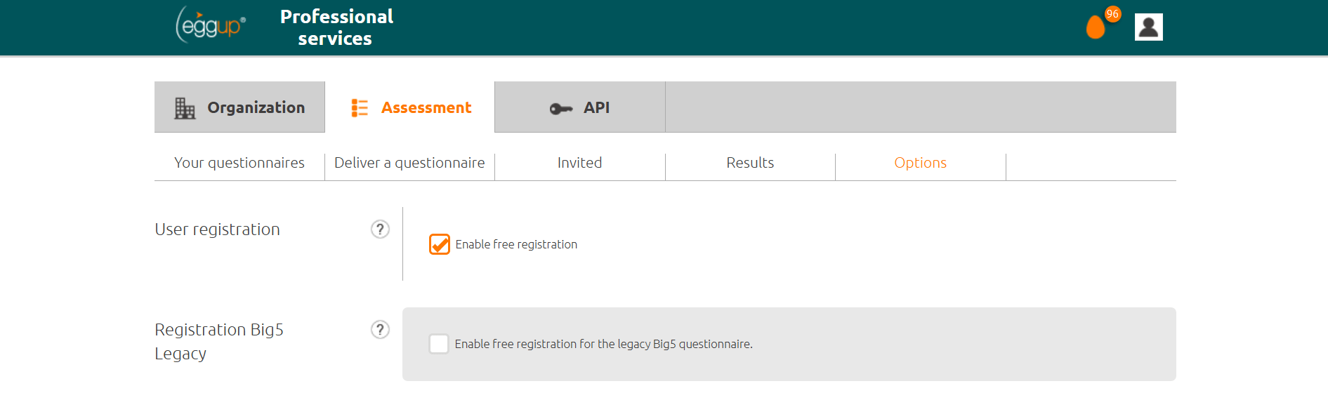 Deliver a questionnaire via link