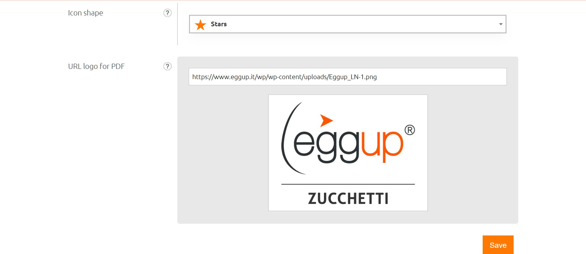 Icons and logo in the report